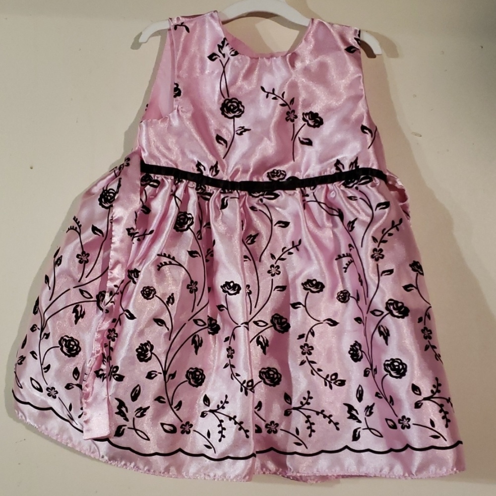 Party dress pink floral designs 24 months
